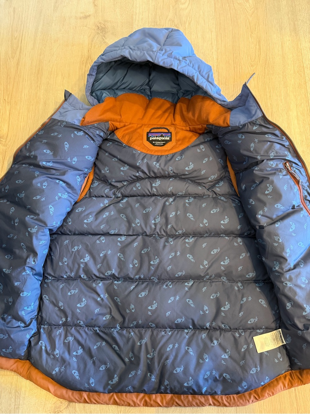 Patagonia Bivy Hooded Vest Womens XL Down Puffer Sisu Brown Outdoor Hiking Zip - Picture 6 of 11